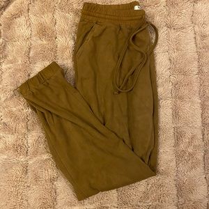 Harmony&Havoc Tan  Suede Joggers